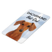 Dachshund Best Dad Magnet Magneet (Linkerzijde)