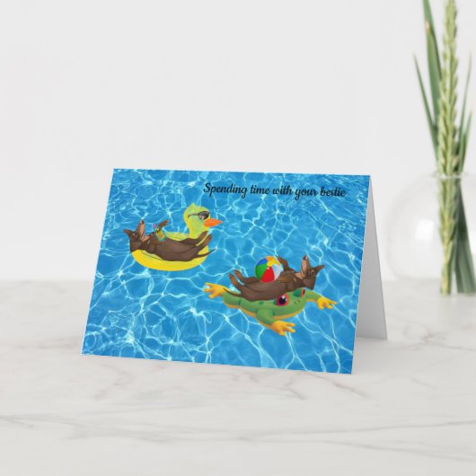 Dachshund Best Friend Wenskaart Kaart (Voorkant)