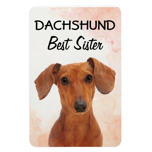 Dachshund Best Sister Magnet Magneet (Verticaal)