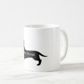 Dachshund beste vriend silhouette mok (Voorkant rechts)