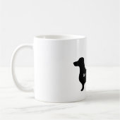 Dachshund beste vriend silhouette mok (Links)