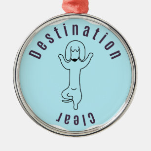 Dachshund Bestemming Wissen Metalen Ornament