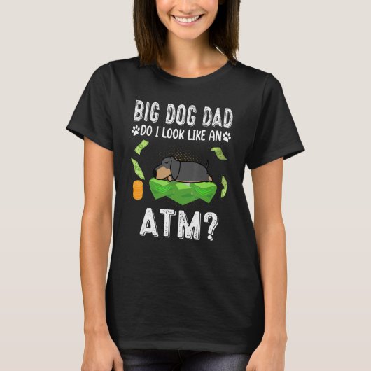 Dachshund Big Dog Pa vind ik een grappige vlek T-shirt (Voorkant)