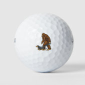 Dachshund Bigfoot Shirt voor mannen vrouwen jongen Golfballen (Voorkant)