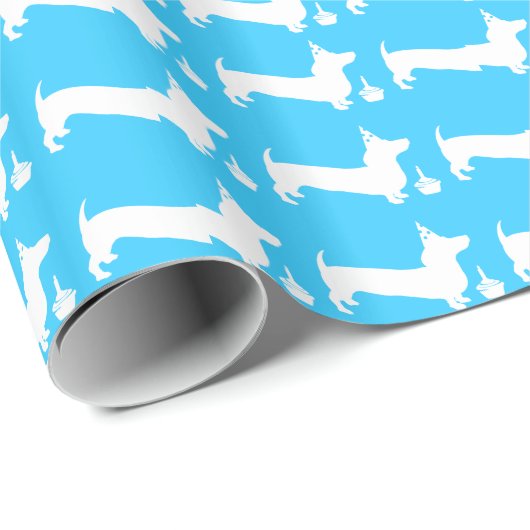 Dachshund Birthday Cadeaupapier (Rol Hoek)