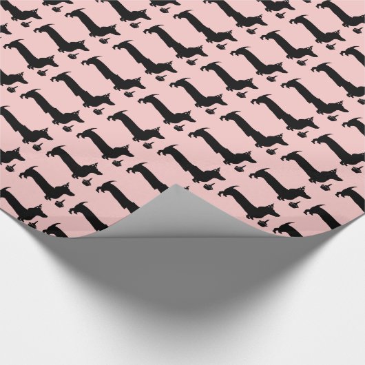 Dachshund Birthday Cadeaupapier (Hoek)