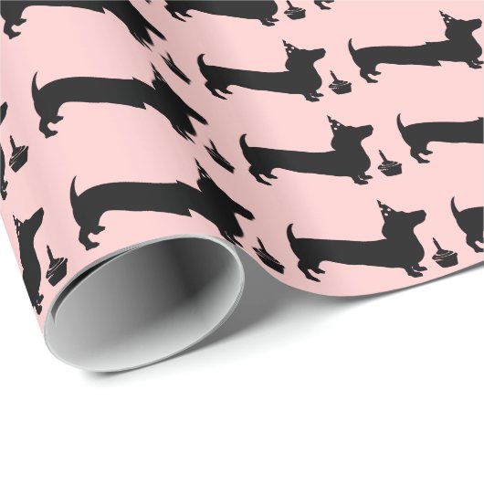 Dachshund Birthday Cadeaupapier (Rol Hoek)