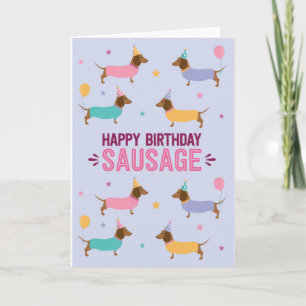 Dachshund Birthday Card Kaart