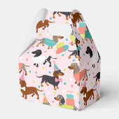 Dachshund Birthday Favor Box Bedankdoosjes (Achterkant)