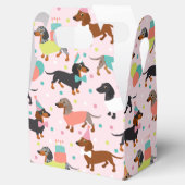 Dachshund Birthday Favor Box Bedankdoosjes (Geopend)