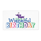 Dachshund Birthday Gift Labels Wienerful Birthday (Voorkant)