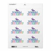 Dachshund Birthday Gift Labels Wienerful Birthday (Full Sheet)
