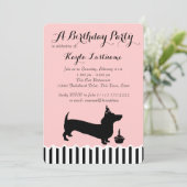 Dachshund Birthday Kaart (Staand voorkant)