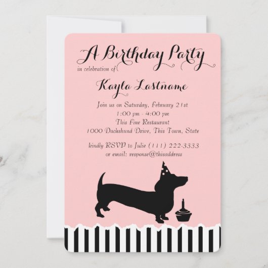 Dachshund Birthday Kaart (Voorkant)