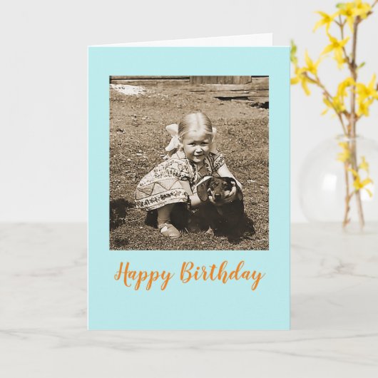  dachshund Birthday Kaart (Gele Bloem)