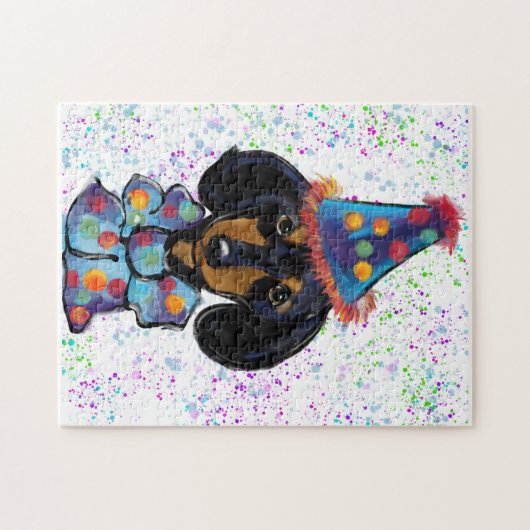 Dachshund Birthday Legpuzzel (Horizontaal)