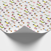 Dachshund Birthday Paper Cadeaupapier (Hoek)