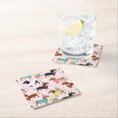 Dachshund Birthday Party Celebration Kartonnen Onderzetters (Insitu)