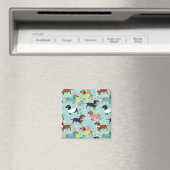 Dachshund Birthday Party Celebration Magneet (Insitu (Vaatwasser))