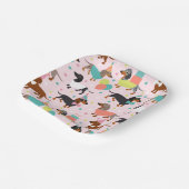 Dachshund Birthday Party Celebration Paper Borden Papieren Bordje (Gebogen)