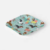 Dachshund Birthday Party Celebration Papieren Bordje (Gebogen)