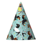Dachshund Birthday Party Celebration Party Pet Feesthoedjes (Achterkant)