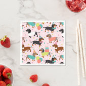 Dachshund Birthday Party Celebration Servet (Insitu)