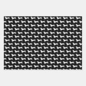 Dachshund Birthday Pink and Black Inpakpapier Vel (Voorkant)