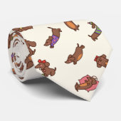 Dachshund Birthday Stropdas (Opgerold)