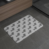 Dachshund Black & Gray Bathroom Décor Bath Mat Rug