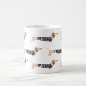 Dachshund Black-kerstkeuken Pattern Koffiemok (Center)