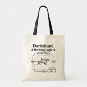 Dachshund Blaffende Logica Grappige Weiner Hond Sa Tote Bag (Voorkant)