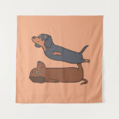 Dachshund blanket|Dachshund Mama Funny|Dachshund Wandkleed (Voorkant)