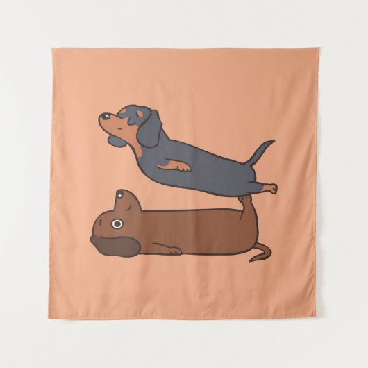 Dachshund blanket|Dachshund Mama Funny|Dachshund Wandkleed (Voorkant)