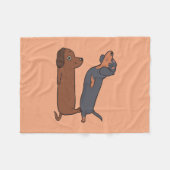 Dachshund blanket|Dachshund Mama Funny Fleece Deken (Voorkant (Horizontaal))