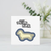 Dachshund Blauw Beste Hond Pap Ooit Ik Wof U Kaart (Staand voorkant)