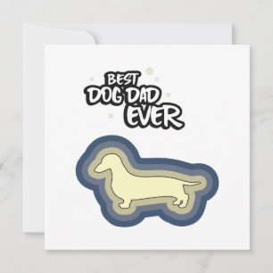 Dachshund Blauw Beste Hond Papa Ooit Ik Woef Jou Kaart