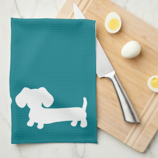 Dachshund Blauwgroen Dish Handdoek Wiener Dog Moms