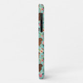 dachshund bloemen  mint Case-Mate iPhone case (Achterkant/links)