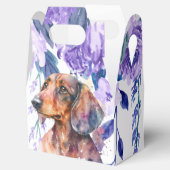 Dachshund Bloemen Partij Favor Box Bedankdoosjes (Geopend)