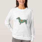 Dachshund Boho Mandala T-shirt (Voorkant)
