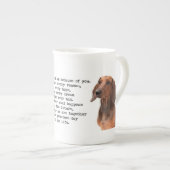Dachshund Bone China Mok (Voorkant rechts)
