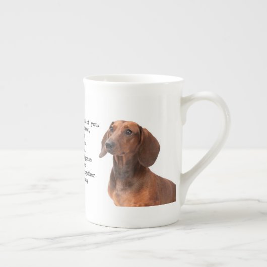 Dachshund Bone China Mok (Rechts)