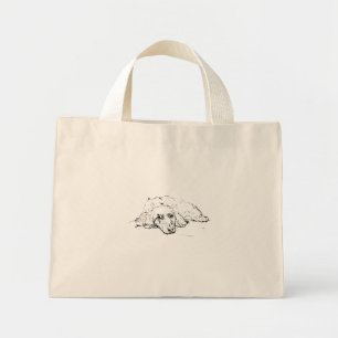 Dachshund Boodschappen Tas, Wiener Dog Cadeau, Kle Mini Tote Bag