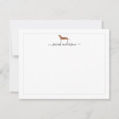 Dachshund Border Personalized Notitiekaartje (Voorkant)