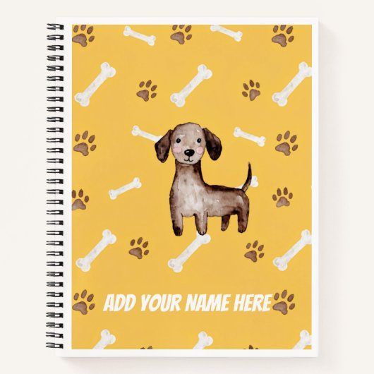 Dachshund Botten En Poten Notitieboek (Voorkant)