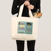 Dachshund Bowling Tiki Night Grote Tote Bag (Voorkant (product))