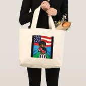 Dachshund Boxer Grote Tote Bag (Voorkant (product))