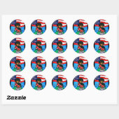 Dachshund Boxer Ronde Sticker (Vel)