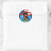 Dachshund Boxer Ronde Sticker (Tas)